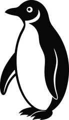 penguin icon silhouette illustration artwork 