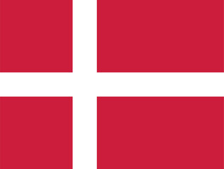 Obraz premium Flag of Denmark. Accurate proportion and official colors.