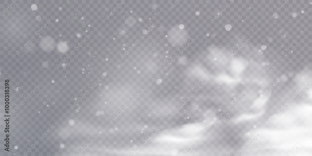 Poster vector texture cold winter wind with snow. on a transparent background. christmas effect of cold sno