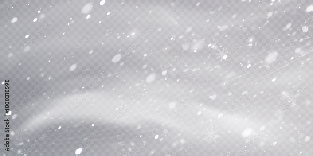 Poster vector texture cold winter wind with snow. on a transparent background. christmas effect of cold sno