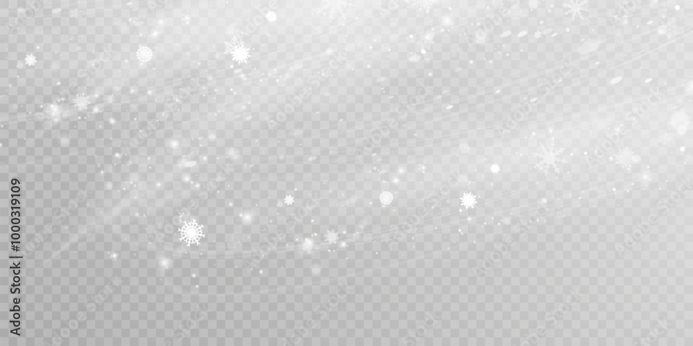 Poster vector texture cold winter wind with snow. on a transparent background. christmas effect of cold sno