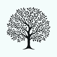 Obraz premium Adobe Illustrator Artwork tree with leaves