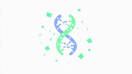 Fototapeta premium Abstract Infinity Symbol with Black, Green, and Blue Spots