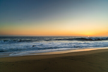 atardecer en la playa