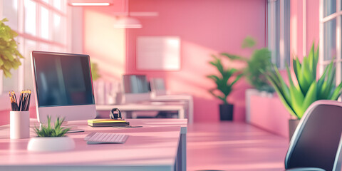 Bright and Minimalist Office Space with Large Windows

