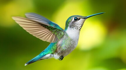 Fototapeta premium The Enchanting World of Hummingbirds: Nature's Colorful Pollinators and Their Vital Role in Honey Production and Ecosystem Health