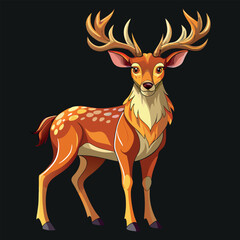 Deer vector image illustration and artwork