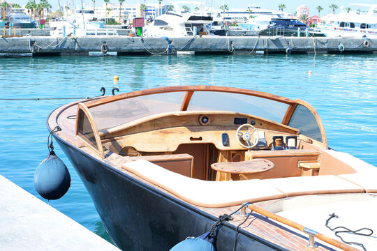 Egypt, Hurghada 2024, tourist outdoor yacht moored in Marina Port, promenade in the center of Hurghada for tourists