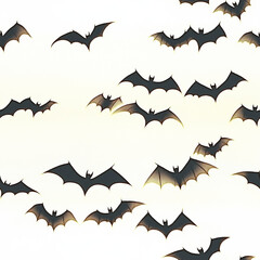 Naklejka premium halloween background with bats - seamless pattern