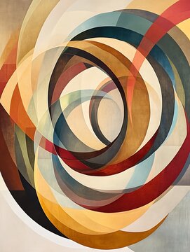 Abstract composition for background, vibrant swirling colors, dynamic artistic design