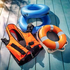swim ring armbands and swim vests 