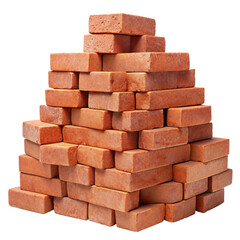 Fototapeta premium Red Bricks Piled for Construction Work