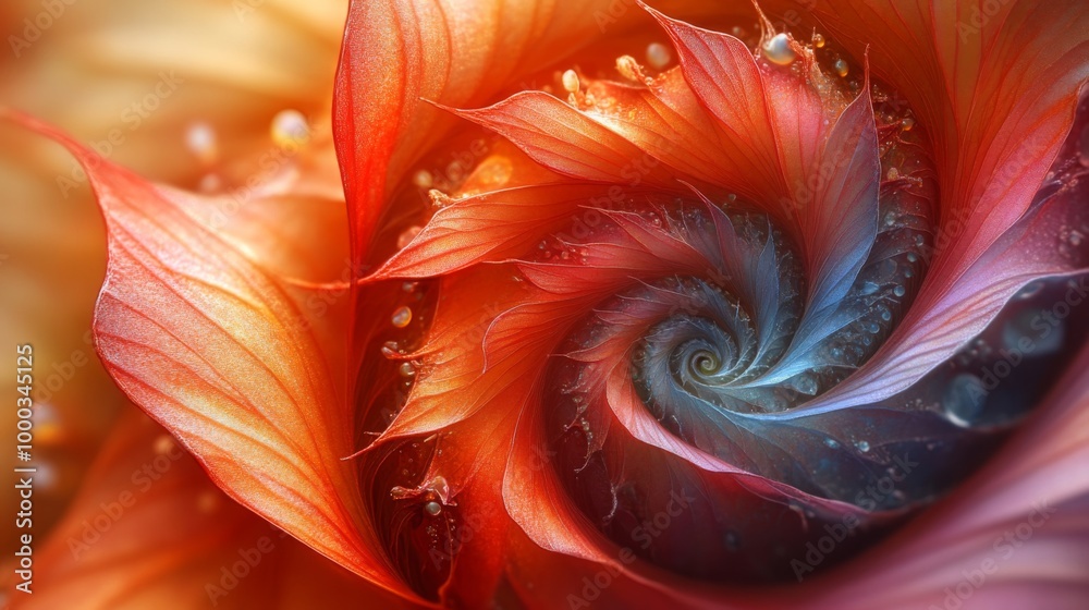 Poster Abstract Floral Swirl