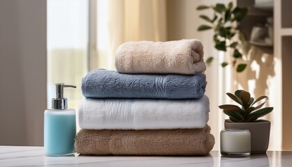 towels stacked on top of each other