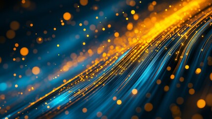 Obraz premium Abstract Glowing Lines and Particles