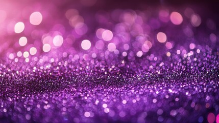 Abstract Purple Glitter Bokeh Background