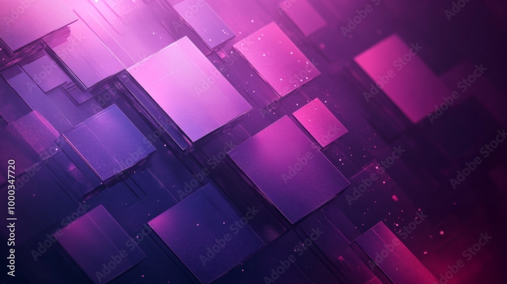 Poster Abstract Geometric Pink and Purple Squares Background