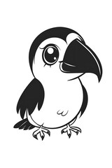 Fototapeta premium Cute Cartoon Puffin Bird Illustration