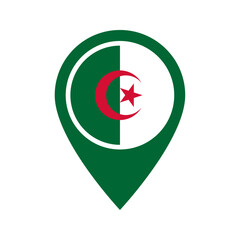 Algeria flag location icon