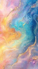 Fototapeta premium Iridescent, glittery, pastel-colored boho-style background suitable for...