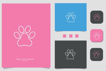 Cat or dog paw icon. Paw icon. Dog, cat paw icon.	
