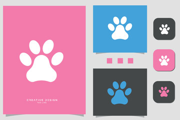 Cat or dog paw icon. Paw icon. Dog, cat paw icon.	

