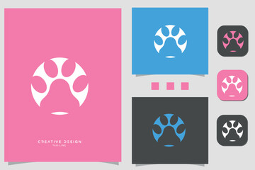 Cat or dog paw icon. Paw icon. Dog, cat paw icon.	
