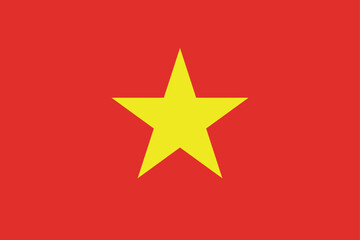 Flag of Vietnam. Accurate proportion and official colors.