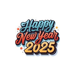 Obraz premium Happy New Year 2025 