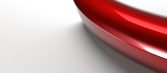 Glossy Red Curved Surface Abstract