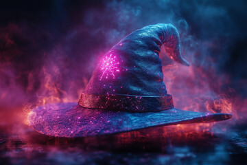 witchs hat with a magical glow