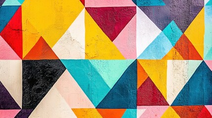 Abstract Geometric Wall Art in Vibrant Colors