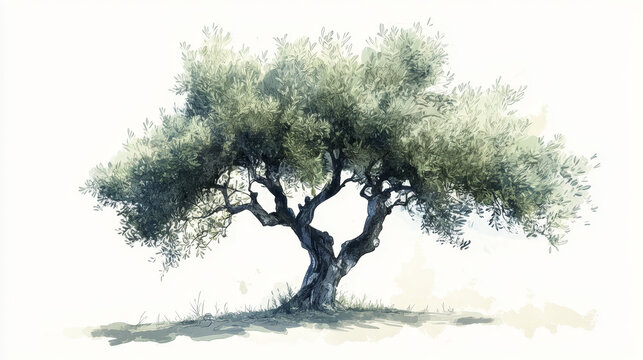 Illustrate an olive tree through the changing seasons, from the lush green of summer to the bare branches of winter. Capture the tree&acirc;&euro;&trade;s beauty and resilience throughout the year. 