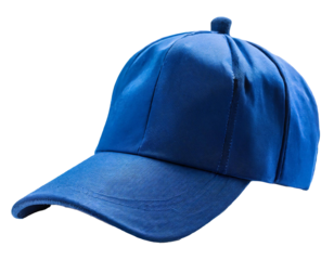 Blaues Basecap isoliert auf weißen Hintergrund, Freisteller