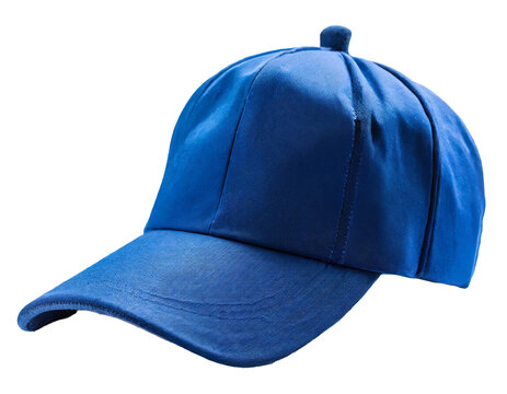Blaues Basecap isoliert auf wei&szlig;en Hintergrund, Freisteller