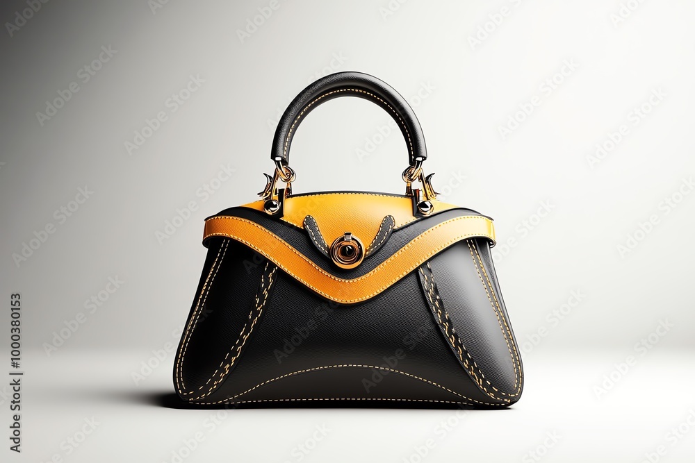 Poster 3D digital rendering of a luxury handbag, allowing users to rotate and explore every angle of the bagâ€™s design, stitching, and hardware in a virtual environment