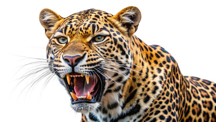 Obraz premium Leopard on a transparent background.