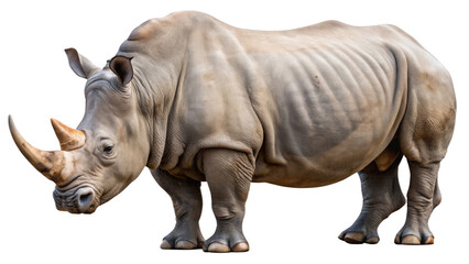 Fototapeta premium Rhinoceros on a transparent background.