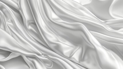 Naklejka premium White Silk Fabric Texture Background - Elegant and Smooth
