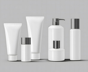 Blank Cosmetic Bottles and Tubes Set