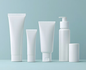 Blank Cosmetic Bottles and Tubes Set