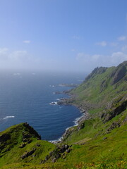 Mountains in to the sea in Lofoten