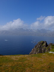 Fototapeta premium Mountains in to the sea in Lofoten