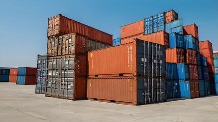container cargo freight ship ai generated