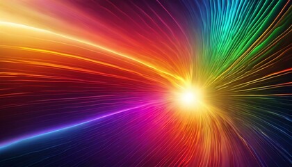 Obraz premium Spectral Stars - Waves of Color in the Universe, High Definition, Colored Light