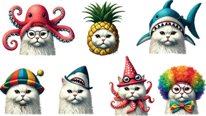 Funny cats in Hats