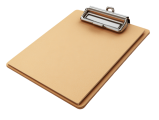 Clipboard on white isolate background transparent background