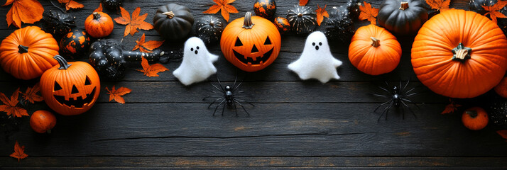 Pumpkins and ghosts for a festive Halloween!