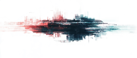 abstract digital glitch isolated png transparent background