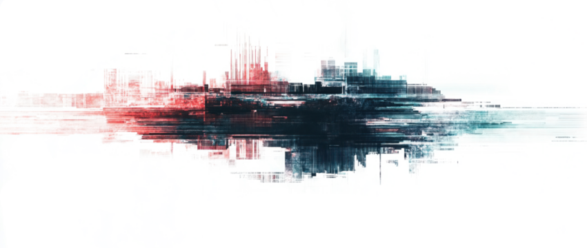abstract digital glitch isolated png transparent background
